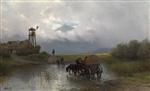 Lev Feliksovich Lagorio  - paintings - Cossacks Crossing the River