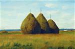 Lev Feliksovich Lagorio  - Bilder Gemälde - Haystacks