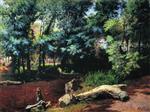 Lev Feliksovich Lagorio  - Bilder Gemälde - In the Forest-2