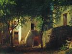 Lev Feliksovich Lagorio  - Bilder Gemälde - Italian Courtyard