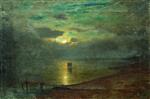Lev Feliksovich Lagorio  - Bilder Gemälde - Moonlit Night on the Sea-2