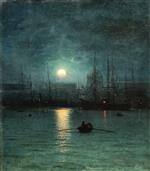 Lev Feliksovich Lagorio  - Bilder Gemälde - Moonlit Night-4