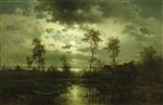 Lev Feliksovich Lagorio  - Bilder Gemälde - Moonlit Night