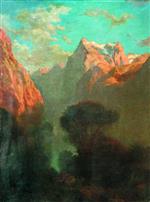 Lev Feliksovich Lagorio  - Bilder Gemälde - Mountain Gorge