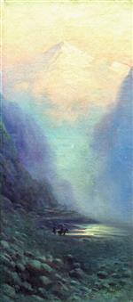 Lev Feliksovich Lagorio  - Bilder Gemälde - Mountain Valley