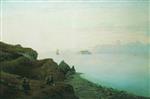 Lev Feliksovich Lagorio  - Bilder Gemälde - Painting on the Seashore