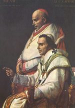 Jacques Louis David  - Bilder Gemälde - Portrait des Papstes Pius VII und Kardinal Caprara