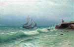 Lev Feliksovich Lagorio  - Bilder Gemälde - Seascape-7