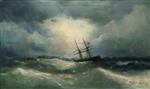 Lev Feliksovich Lagorio  - Bilder Gemälde - Ship at Sea