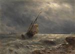 Lev Feliksovich Lagorio  - Bilder Gemälde - Ship in a Storm