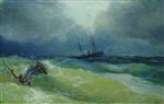 Lev Feliksovich Lagorio  - Bilder Gemälde - The Shipwreck
