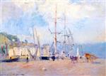 Albert Lebourg - Bilder Gemälde - At the Port at Honfleur
