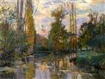 Albert Lebourg - Bilder Gemälde - Banks of the Iron, Sunset