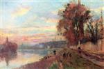 Albert Lebourg - Bilder Gemälde - Banks of the Seine at Chatou