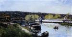 Albert Lebourg - Bilder Gemälde - Barge on the Seine at Bas-Meudon