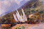 Albert Lebourg - Bilder Gemälde - Boats Docked at Saint-Gingolph