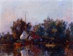 Albert Lebourg - Bilder Gemälde - Canal in Holland near Rotterdam
