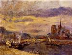 Albert Lebourg  - Bilder Gemälde - Paris, the Seine and Notre-Dame