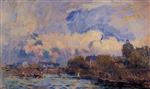 Albert Lebourg  - Bilder Gemälde - Paris, the Seine at Pont des Arts and the Institute