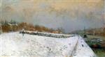Albert Lebourg  - Bilder Gemälde - Port de Bercy, Winter