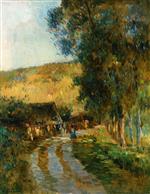 Albert Lebourg  - Bilder Gemälde - Road in the Vallee de L'Iton