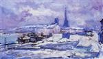 Albert Lebourg  - Bilder Gemälde - Rouen, Snow Effect