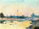 Albert Lebourg  - Bilder Gemälde - The Banks of the Allier at Sunset