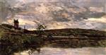 Albert Lebourg  - Bilder Gemälde - The Banks of the Seine at Vetheuil, Overcast