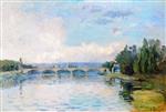 Albert Lebourg  - Bilder Gemälde - The Bridge at Maisons-Laffitte