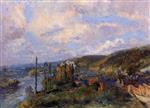 Albert Lebourg  - Bilder Gemälde - The Cliffs of Saint-Adrien
