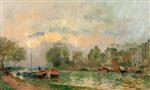 Albert Lebourg  - Bilder Gemälde - The Harbor at Charenton