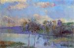 Albert Lebourg  - Bilder Gemälde - The Pond at Chalou-Moulineux, near Etampes