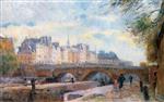 Albert Lebourg  - Bilder Gemälde - The Pont Neuf de la Cité