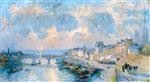 Albert Lebourg  - Bilder Gemälde - The Quai de Paris and the Port Corneille in Rouen