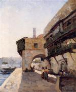 Albert Lebourg  - Bilder Gemälde - The Quay de l'Amiraute in Algiers