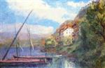 Albert Lebourg  - Bilder Gemälde - The Shores of Lake Geneva at Saint-Gingolph
