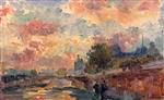 Albert Lebourg  - Bilder Gemälde - The Small Arm of the Seine at Paris