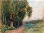 Albert Lebourg  - Bilder Gemälde - Upward Path along a Railway Line