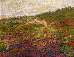 Alfred Henry Maurer  - Bilder Gemälde - Field of Flowers