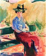 Alfred Henry Maurer  - Bilder Gemälde - Figure on Bench