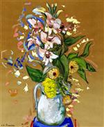 Alfred Henry Maurer  - Bilder Gemälde - Flowers in a Vase