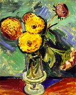 Alfred Henry Maurer  - Bilder Gemälde - Flowers in Glass Vase