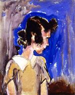 Alfred Henry Maurer  - Bilder Gemälde - Girl in Blue