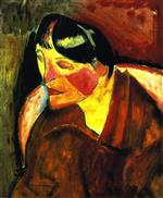 Alfred Henry Maurer  - Bilder Gemälde - Head of a Woman