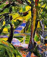 Alfred Henry Maurer  - Bilder Gemälde - Landscape with Trees