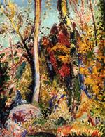 Alfred Henry Maurer  - Bilder Gemälde - Landscape with Trees