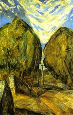 Alfred Henry Maurer  - Bilder Gemälde - Landscape, Entry into Shady Brook