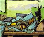 Alfred Henry Maurer  - Bilder Gemälde - Still Life with Green Cloth