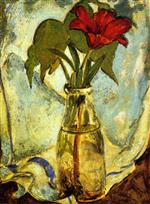 Alfred Henry Maurer  - Bilder Gemälde - Still Life with Red Lily