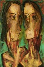 Alfred Henry Maurer  - Bilder Gemälde - Two Heads